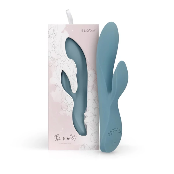 Bloom Violet Rabbit - csiklókaros G-pont vibrátor (türkiz)