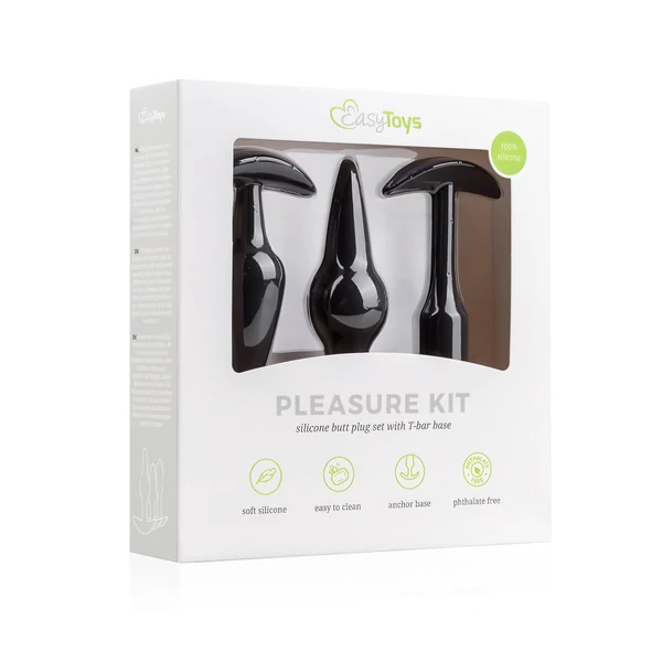 Easytoys Pleasure kit - változatos anál plug szett (fekete)