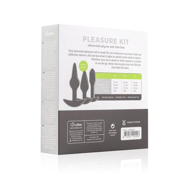 EasyToys Pleasure kit - változatos anál plug szett (fekete)