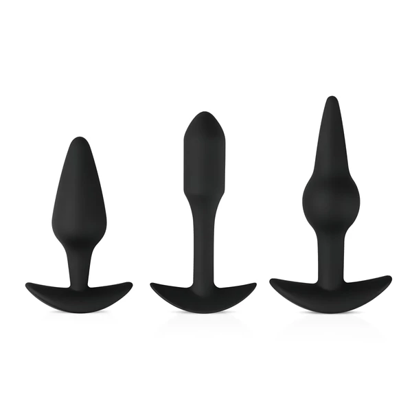 EasyToys Pleasure kit - változatos anál plug szett (fekete)