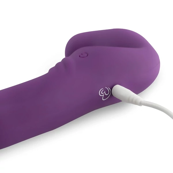Easytoys - akkus, felcsatolható vibrátor tartópánt nélkül (lila)