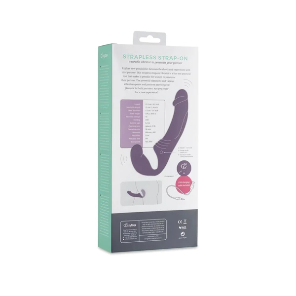 Easytoys - akkus, felcsatolható vibrátor tartópánt nélkül (lila)