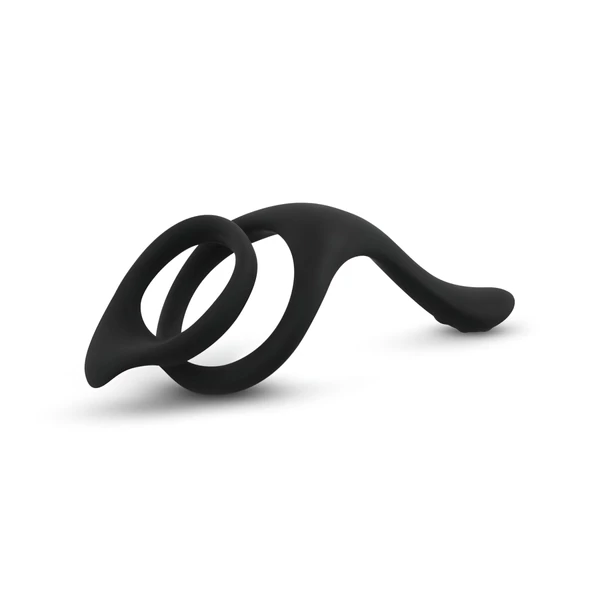 EasyToys Pleasure Ring - rugalmas pénisz- és heregyűrű (fekete)