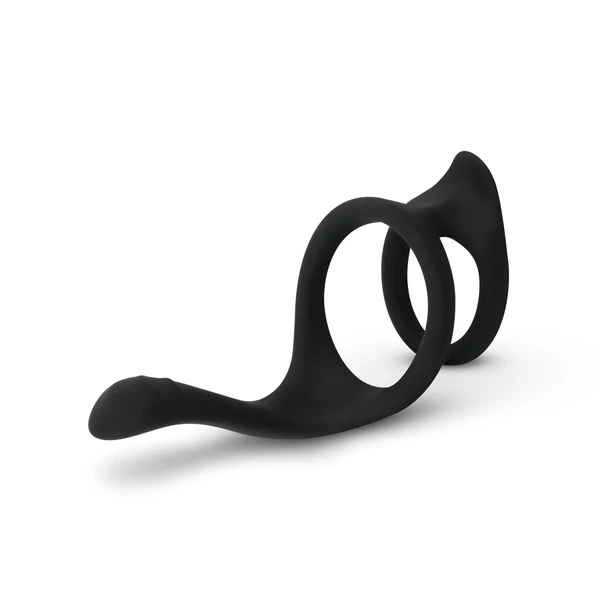 EasyToys Pleasure Ring - rugalmas pénisz- és heregyűrű (fekete)