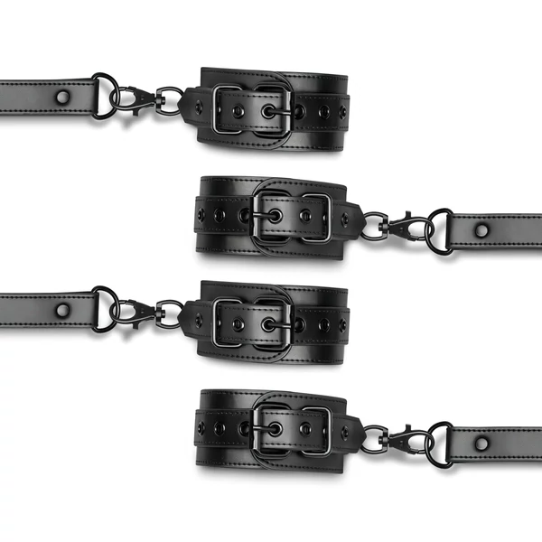 Bedroom Fantasies - boka és csukló bilincs (fekete)