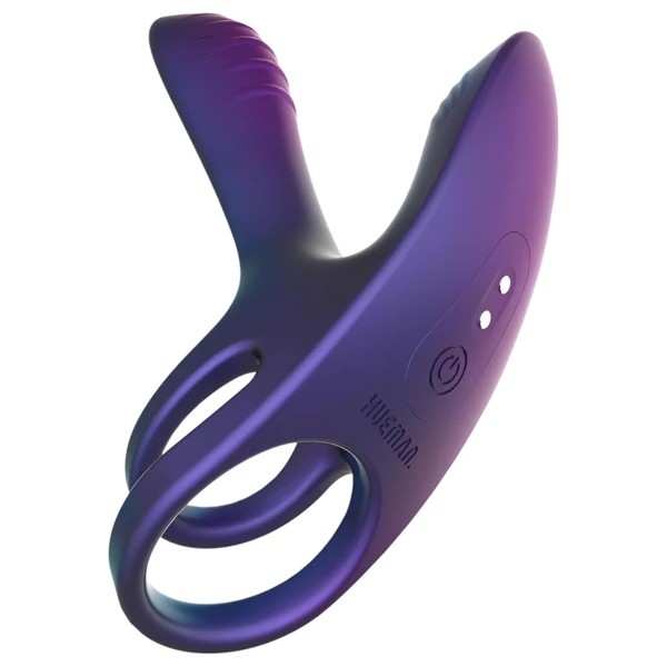 Hueman Infinity Ignite - vibrációs pénisz- és heregyűrű (lila)