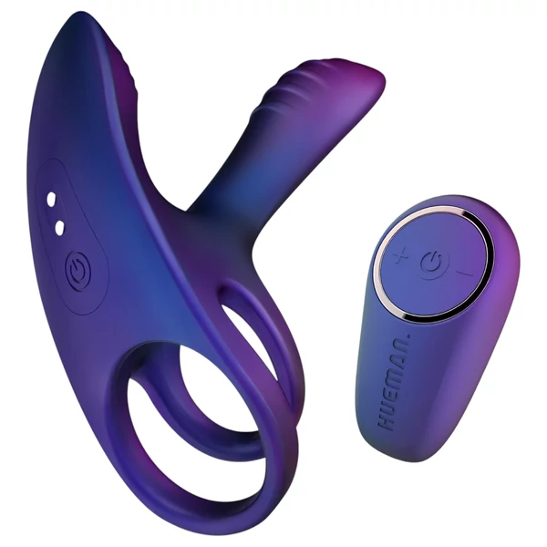 Hueman Infinity Ignite - vibrációs pénisz- és heregyűrű (lila)