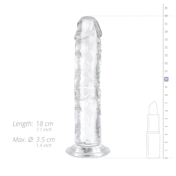 EasyToys - zselés dildó - 16 cm (átlátszó)