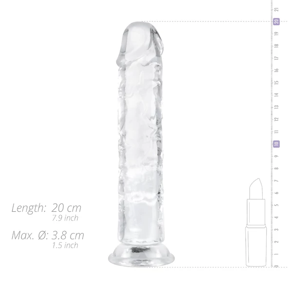 EasyToys - zselés dildó - 18 cm (átlátszó)