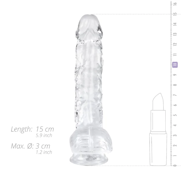 EasyToys - herés dildó - 13,5 cm (átlátszó)