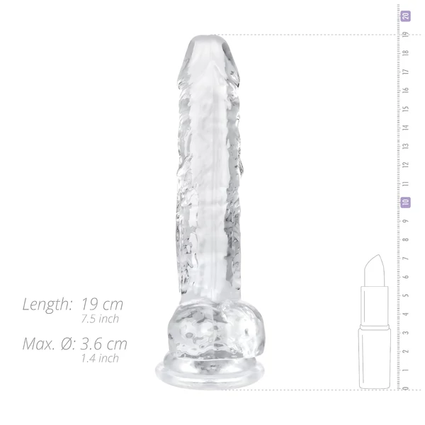 EasyToys - herés dildó - 17 cm (átlátszó)