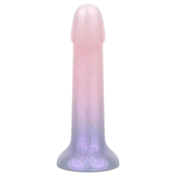 EasyToys Mermaid - csillámos dildó - 15 cm (pink)