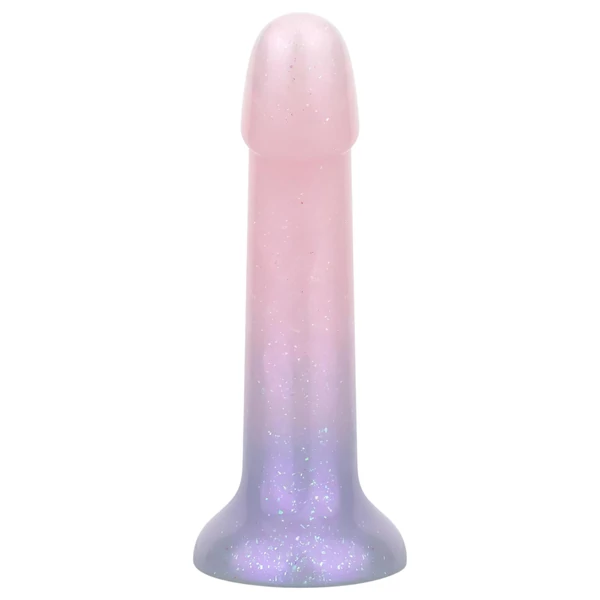 EasyToys Mermaid - csillámos dildó - 19 cm (pink)