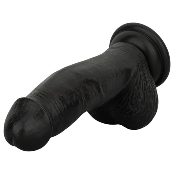 EasyToys - élethű herés dildó - 12 cm (fekete)