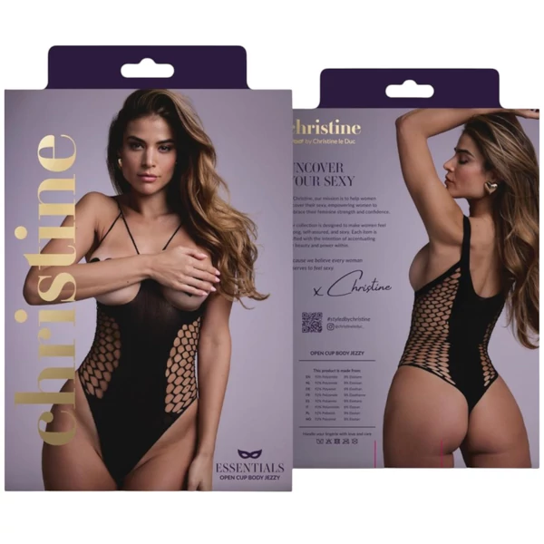 Christine - nyitott body (fekete) - S-L