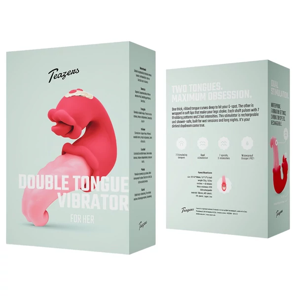 Teazers - dupla nyelves vibrátor (pink)