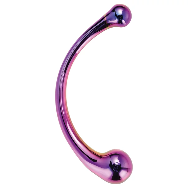 Dreamtoys - üveg masszírozó dildó (lila)