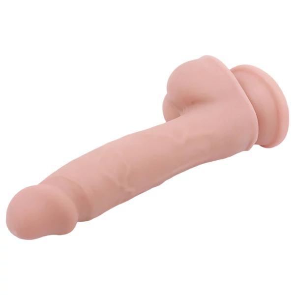 Mr. Dixx 7.6 - tapadókorongos, herés dildó (natúr, 19,5 cm)