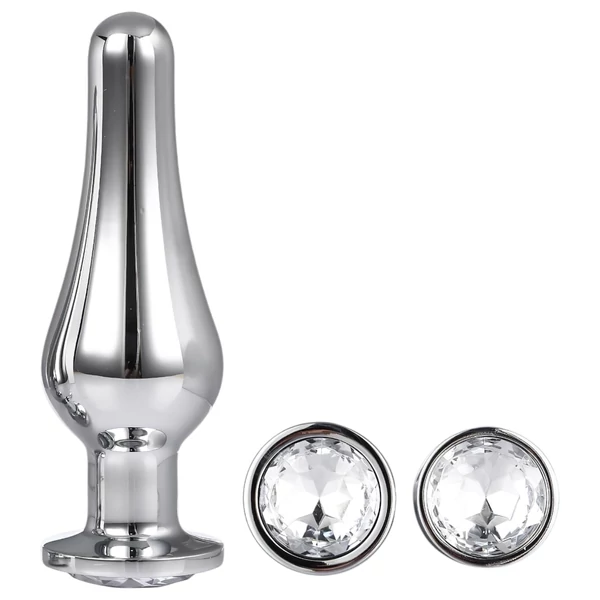 Gleaming Love - anál csúcs plug szett (ezüst, 3 részes)