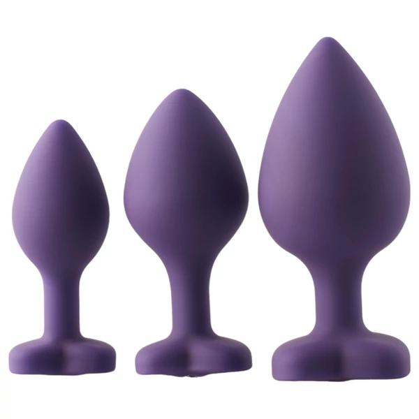 Flirts anal training kit - anál plug szett (3 db) (lila)