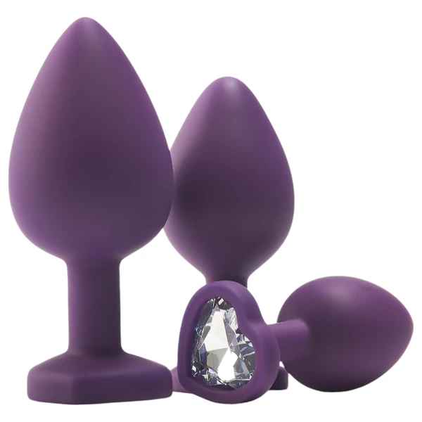 Flirts anal training kit - anál plug szett (3 db) (lila)