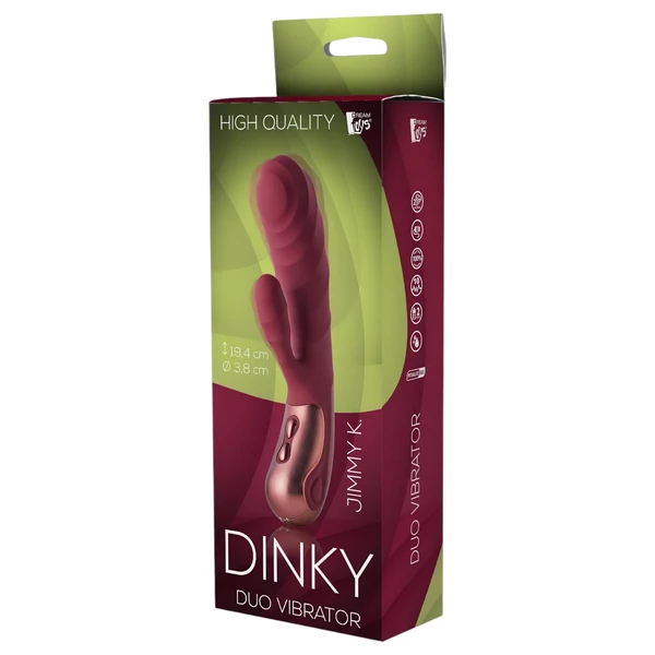 Dinky Jimmy K. Duo - akkus, csiklókaros vibrátor (piros)
