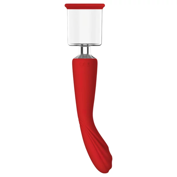 Red Revolution Georgia - G-pont vibrátor és puncipumpa (piros)