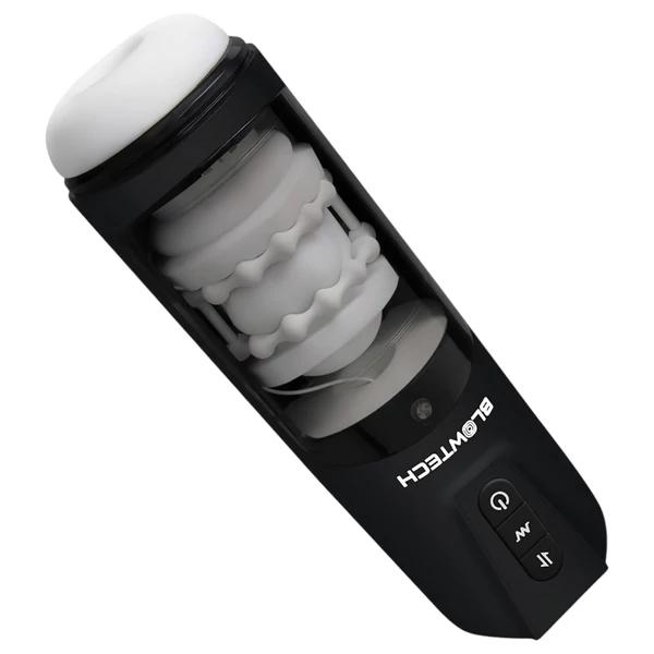 Dreamtoys Blowtech - rezgő, fel-le mozgó maszturbátor (fekete)