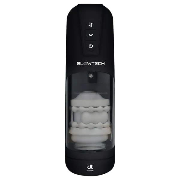 Dreamtoys Blowtech - rezgő, fel-le mozgó maszturbátor (fekete)