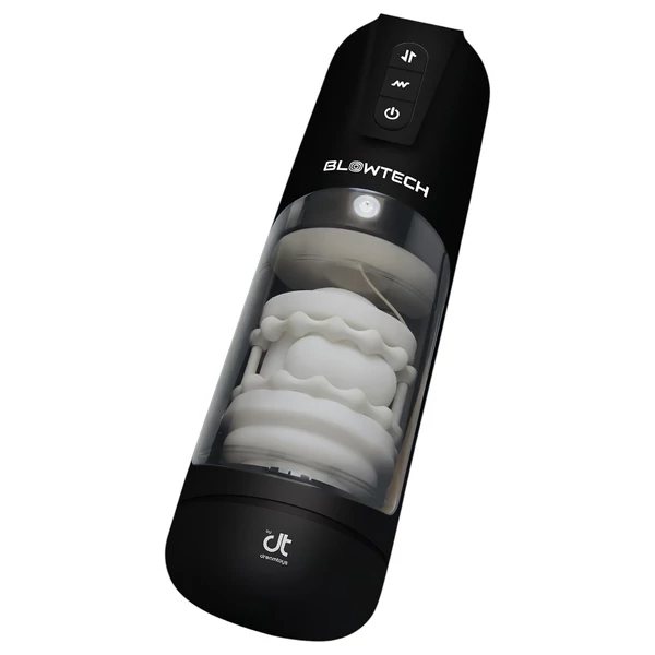 Dreamtoys Blowtech - rezgő, fel-le mozgó maszturbátor (fekete)