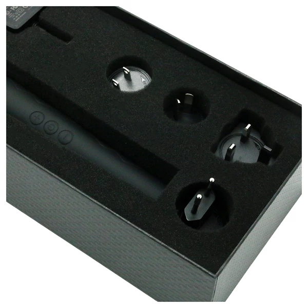 Pixey Deluxe Black Velvet - wand vibrátor M (fekete)