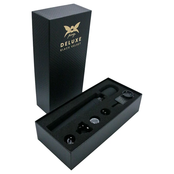 Pixey Deluxe Black Velvet - wand vibrátor L (fekete)