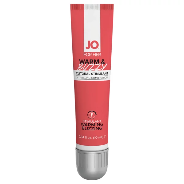 System JO - WARM & BUZZY - klitorisz stimuláló gél nőknek (10 ml)