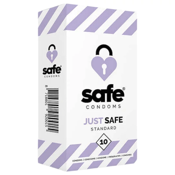 SAFE Just Safe - standard óvszer - vanília (10 db)