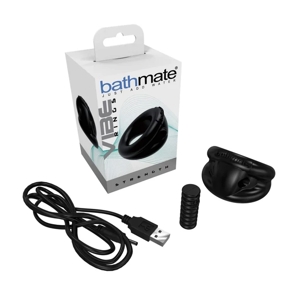 Bathmate Vibe Ring Strength - akkus, vibrációs péniszgyűrű (fekete)