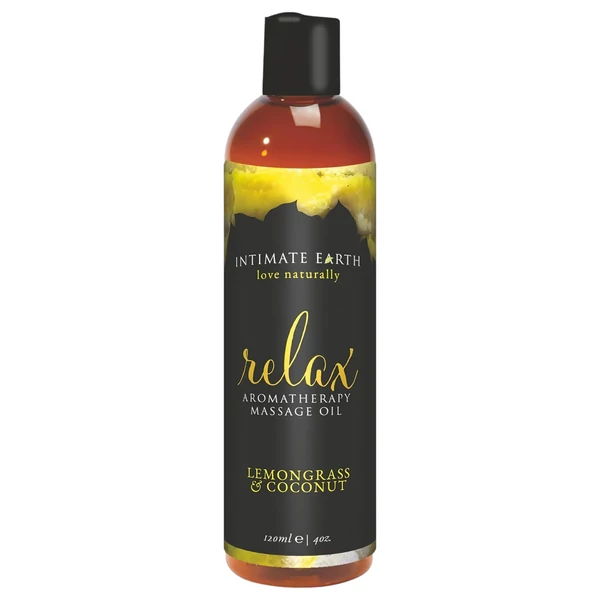 Intimate Earth Relax - masszázsolaj - citromfű-kókusz (120 ml)