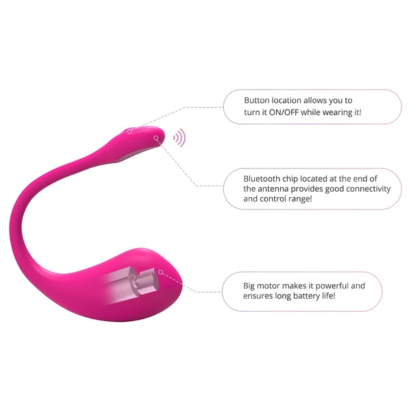 Lovense Lush 2 - App-vezérelt vibrációs tojás (pink)