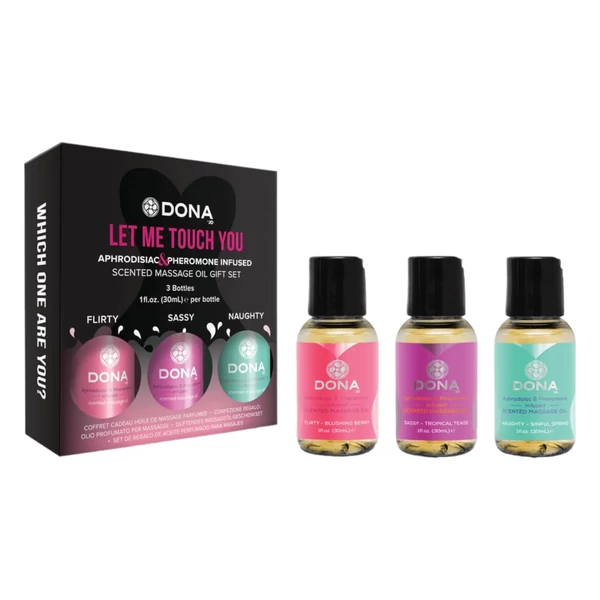 DONA Scented - mini illatos masszázsolaj szett (3 x 30ml)