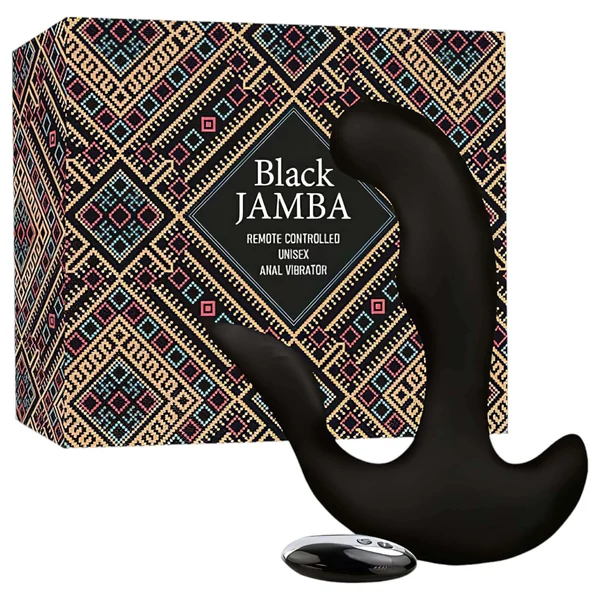 FEELZTOYS Black Jamba - rádiós, melegítő anál vibrátor (fekete)