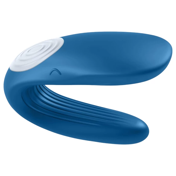 Satisfyer Double Whale - 2 motoros párvibrátor (kék)