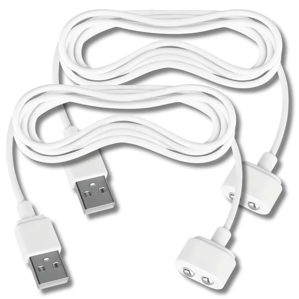 Satisfyer - mágneses USB töltőkábel - 2 db (fehér)