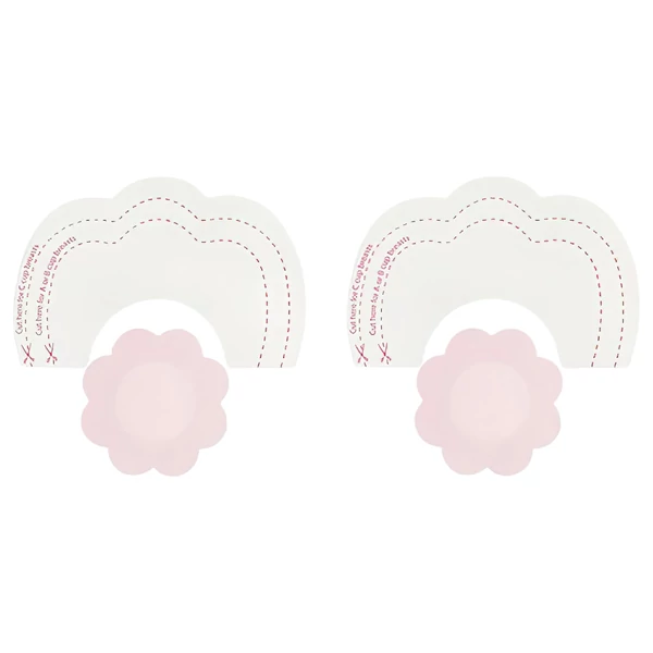 Bye Bra A-C - láthatatlan mellemelő tapasz - pink (6db)