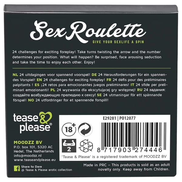 tease & please - Sex Roulette Foreplay – Rulett Társasjáték Pároknak