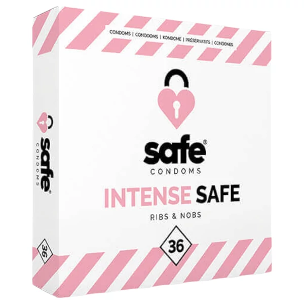 SAFE Intense Safe - bordázott és pontozott óvszer (36 db)