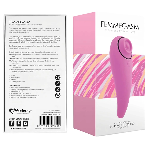 FEELZTOYS Femmegasm - akkus 2in1 csikló vibrátor (pink)