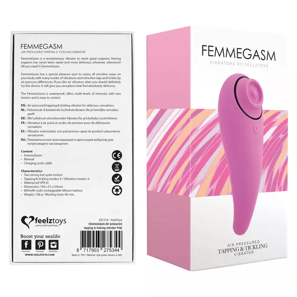 FEELZTOYS Femmegasm - akkus 2in1 csiklóvibrátor (pink)