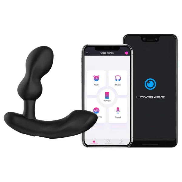 Lovense Edge 2 - App-vezérelt prosztata vibrátor, férfiaknak (fekete)