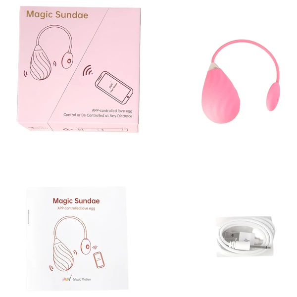 Magic Motion Sundae - App-vezérelt vibrációs tojás (pink)