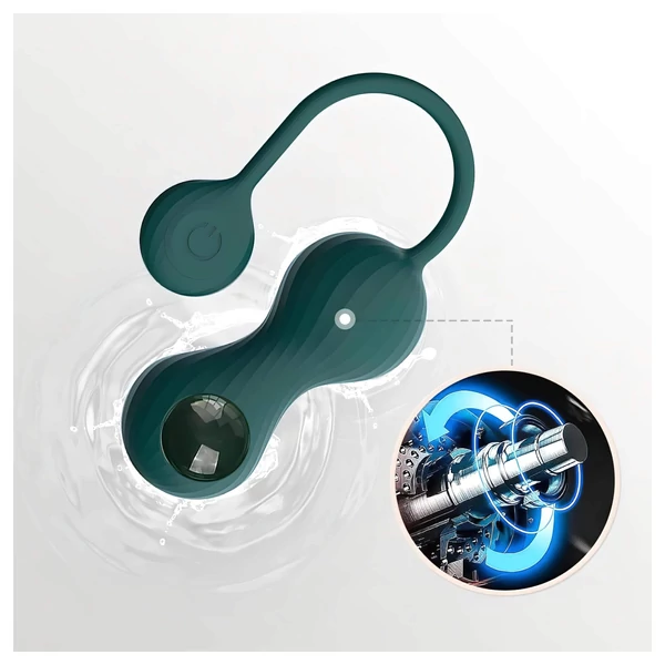 Magic Motion Crystal Duo - App-vezérelt vibrációs gésagolyó (zöld)