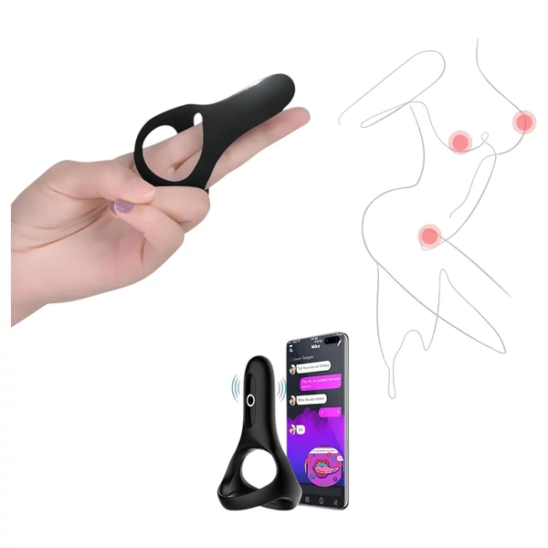 Magic Motion Rise - App-vezérelt vibrációs péniszgyűrű, férfiaknak (fekete)